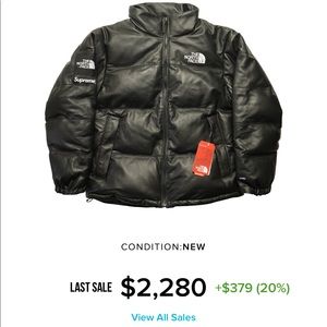 north face x supreme leather jacket